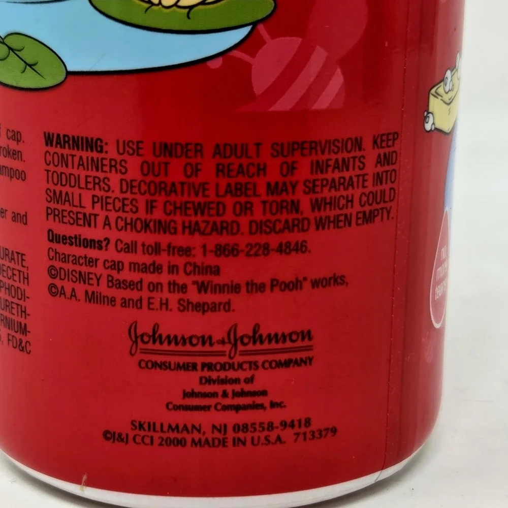 VINTAGE 2000 Johnsons Winnie The Pooh Conditioning Shampoo Bottle 11 oz SEALED